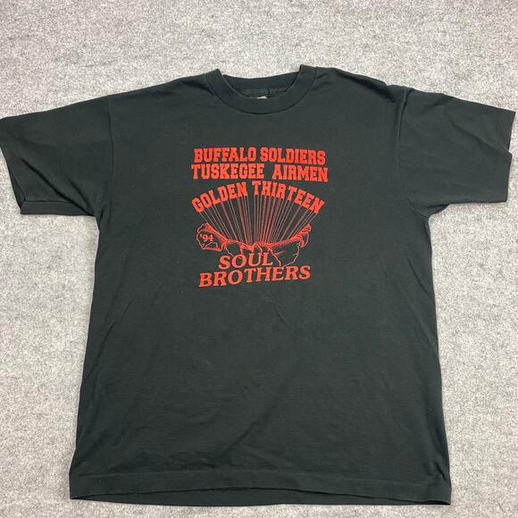 tuskegee shirt men’s XL Buffalo soldier air man‎ soul bothers Vintage - Picture 3 of 11